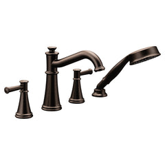 Belfield Chrome Two-Handle Diverter Roman Tub Faucet including Handheld Shower