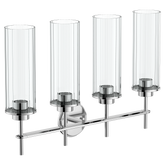 Greenfield Chrome four globe bath light