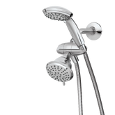 Attune Chrome eight-function 4.75" diameter spray head standard with handshower