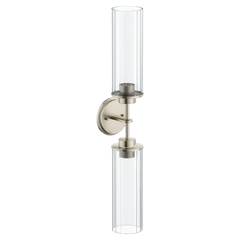 Greenfield Chrome two globe bath light