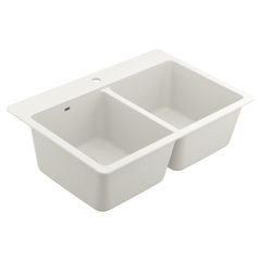 Host 33" Granite Dual Mount Double Bowl Sink