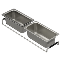 Luxe Chef™ Kitchen Sink Workstation System Stainless Steel Prep Bins with Lids