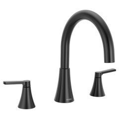 Jase Chrome two-handle non diverter roman tub faucet