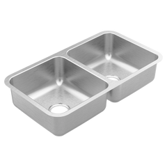 Prep 32.5" Undermount Double Bowl Sink