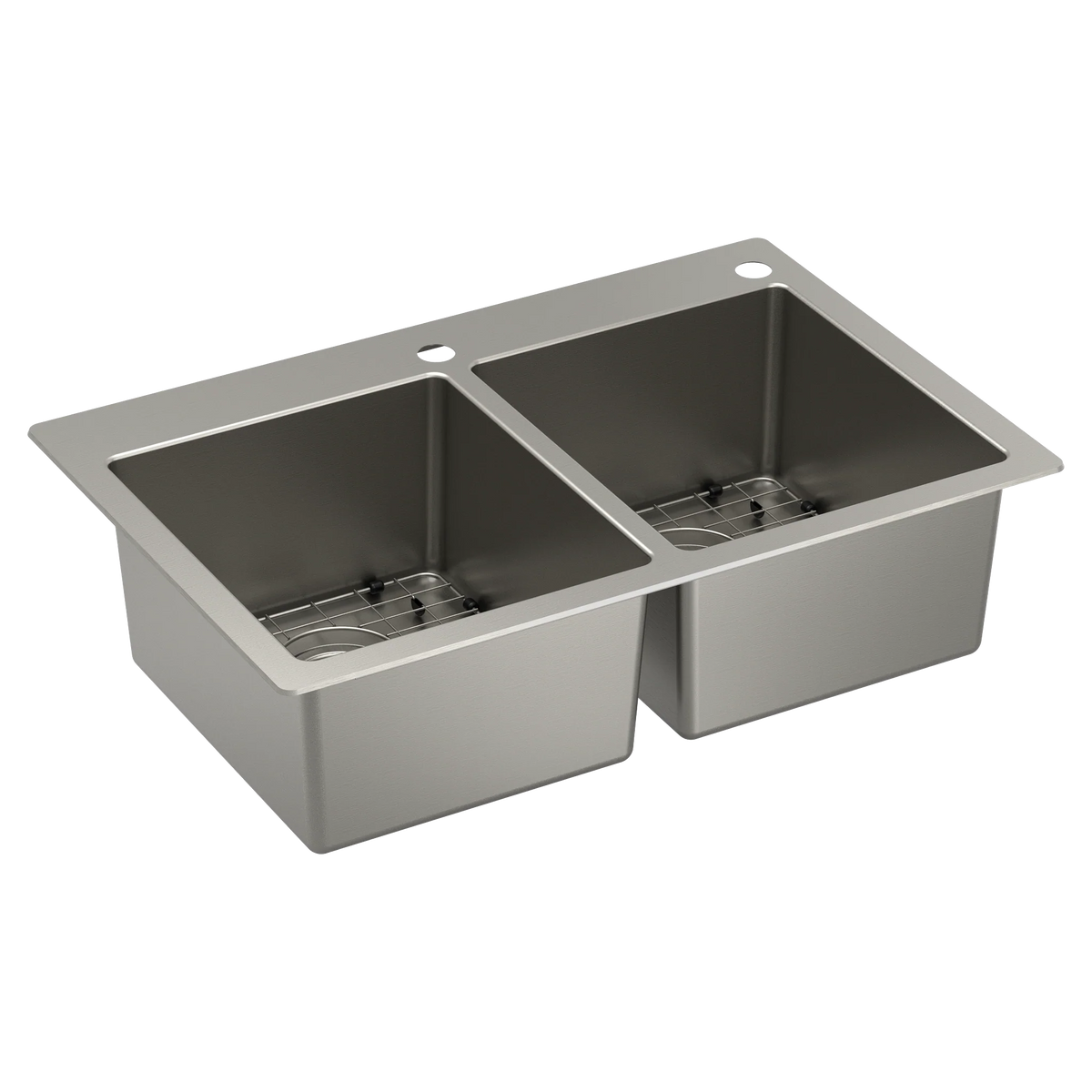 Prep 33" Stainless Steel  Dual Mount Double Bowl Sink