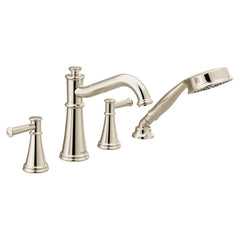 Belfield Chrome Two-Handle Diverter Roman Tub Faucet including Handheld Shower