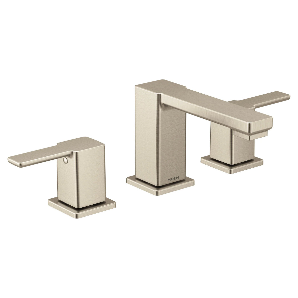 90 Degree Chrome two-handle high arc bathroom faucet