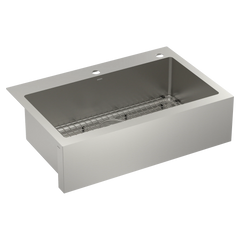 Prep 33" Stainless Steel  Dual Mount Apron Front Single Bowl Sink