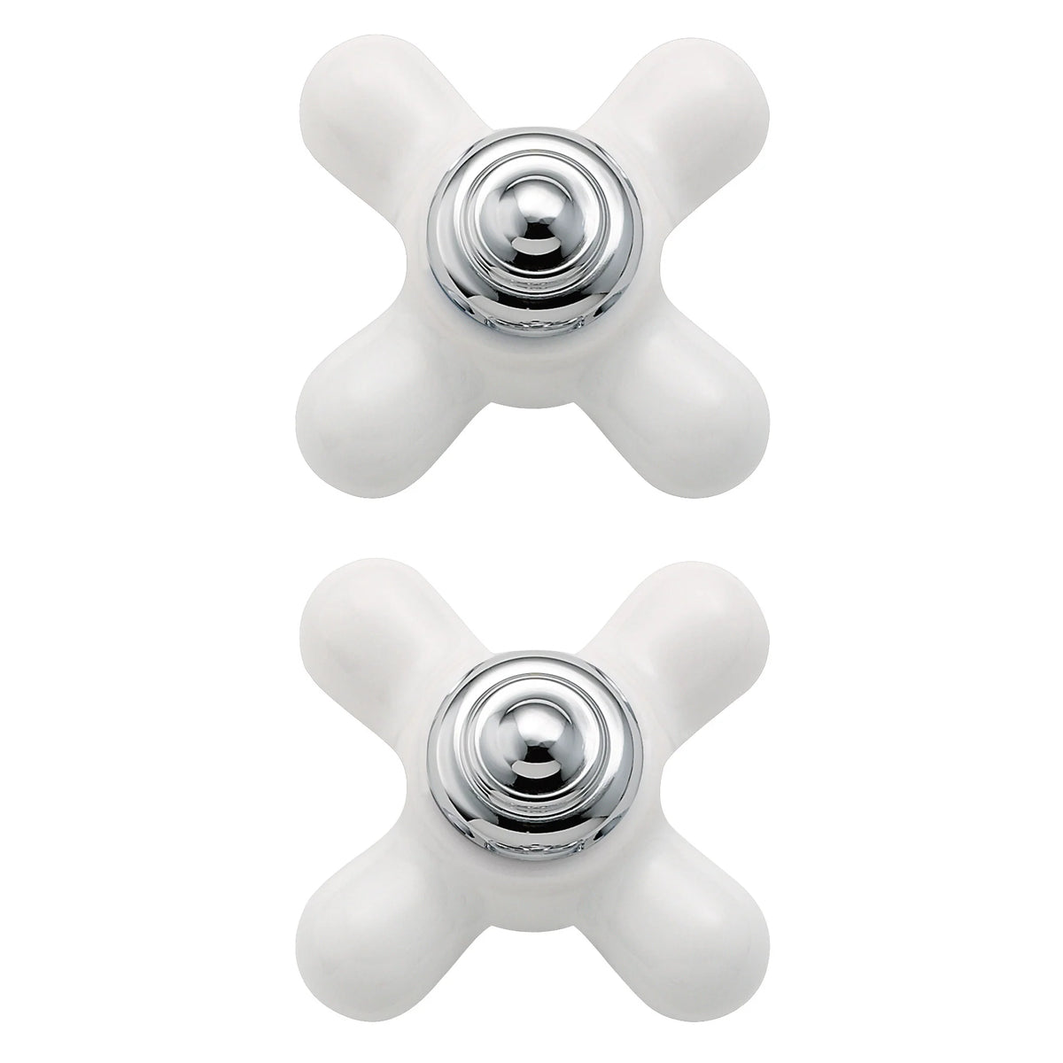 Monticello Porcelain/chrome Replacement Handle Knob Insert