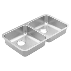 Prep 32" Stainless Steel  Undermount Double Bowl Sink