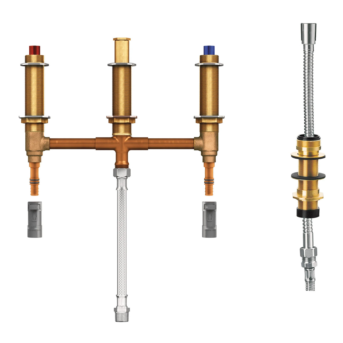 Roman Tub with Shower Diverter 10" Centers 1/2" PEX with 1/2" CPVC Adapters