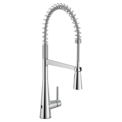 Sleek MotionSense Wave One-Handle Pre-Rinse Spring Touchless Kitchen Faucet